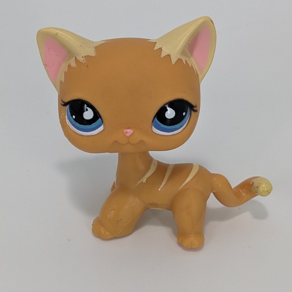 Littlest Pet Shop Puzzle Shorthair Cat Orange Tabby Figure Toy - Picture 2 of 8